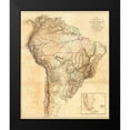 thumbnail image 2 of Arrowsmith, Aaron 15x18 Black Modern Framed Museum Art Print Titled - South America, 1814, 2 of 5