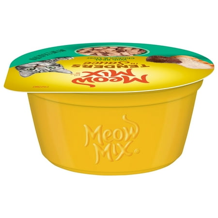 Meow Mix Tender Favorites with Real Chicken & Liver in Sauce Wet Cat Food, 2.75-Ounce Cup