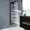 thumbnail image 2 of Senlesen Black Shower Panel Tower LED Rain Shower Faucets Massage System Body Jet Sprayer, 2 of 22