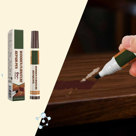 Wood Furniture Repair Pen in Walnut Color, Scratch Repair Tool, Conceals Blemishes, 15ml, Long-Lasting, for DIY Restoration, Affordable and Effective (159 characters)