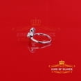 thumbnail image 4 of King of Bling's 925 Sterling White Silver 0.10CT Cubic Zirconia Promise Heart Ring Size 7, 4 of 13
