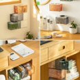 thumbnail image 4 of Wall-Mounted Cotton Pad and Swab Organizer Box, Punch-Free Transparent Plastic Cosmetic Storage Container with Drawer B, 4 of 6