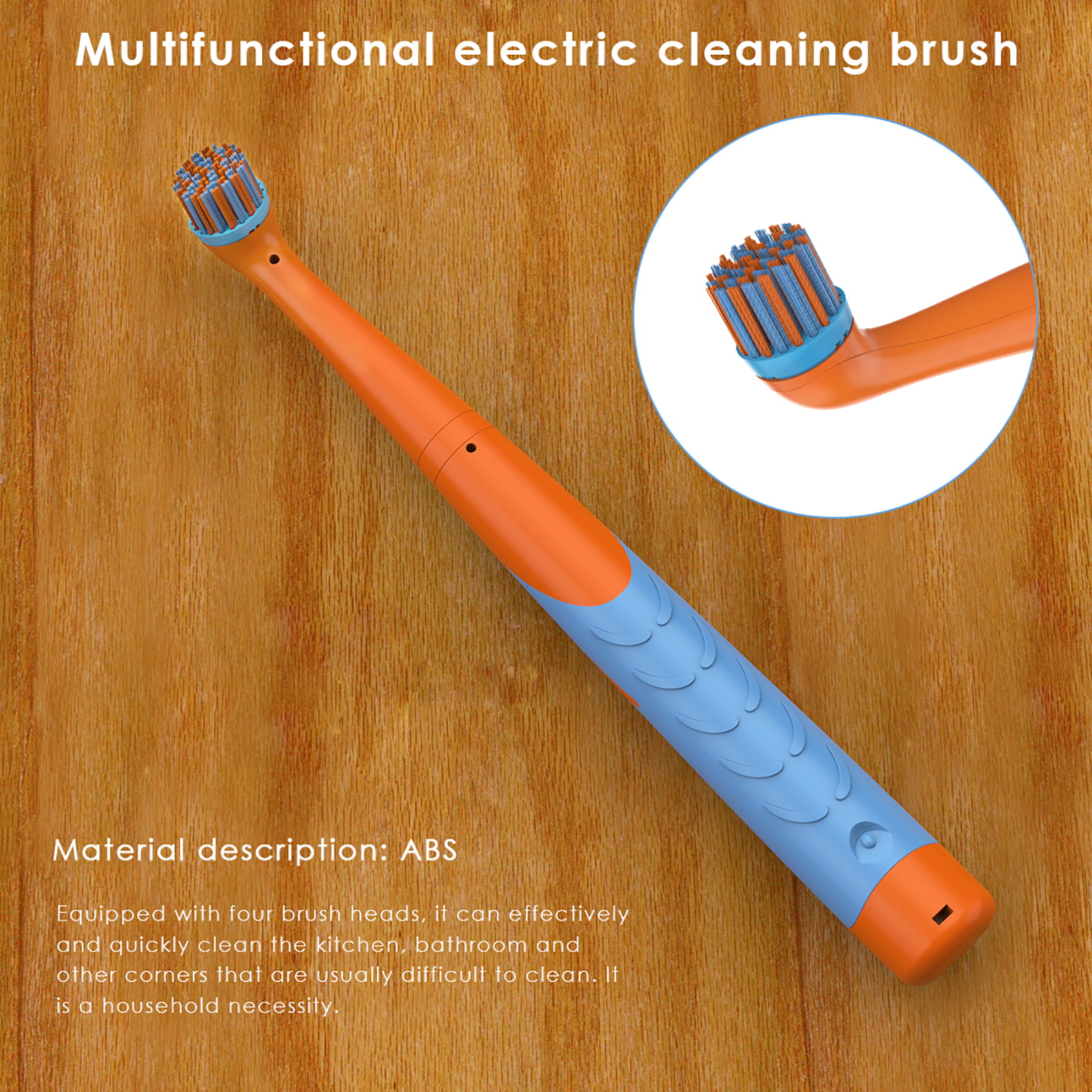 Yolispa Electric Cleaning Brush 4 in 1 Sonic Power Scrubber Brush Automatic Cleaner for Bathroom Kitchen Tile Floor Shoes Household Cleaning