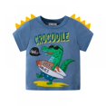 thumbnail image 1 of Boys' Short-sleeved T-shirt Cartoon Dinosaur T-shirt Top Casual Shirt 2-8 Years, 1 of 6