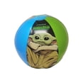 thumbnail image 2 of Star Wars Inflatable Beach Ball 13.5 Grogu Baby Yoda & 18" Drawstring Sling Bag, 2 of 6