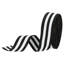 Uxcell 2/5" White Red Striped Grosgrain Ribbon, 10 Yard Polyester Fabric Stripe Craft Ribbon Double Faced Design for Bow Gift Wrapping DIY Making Christmas Decorations