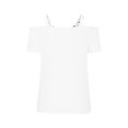 thumbnail image 6 of Royisotas Tunic T Shirts for Women Summer off Shoulder Blouses V Neck Loose Zipper off Shoulder Womens T Shirts Short Sleeve, 6 of 6