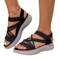 thumbnail image 2 of Women's Comfortable Walking Sandals with Elastic Strap Light Weight Casual Summer Sandals for Trendy Footwear,41, 2 of 6