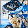 thumbnail image 6 of BDTCTK 1/24 Play Vehicle Compatible for X7 SUV Model Car Toy, Zinc Alloy Pull Back Toy car with Sound and Light for Kids Boy Girl Gift(Blue), 6 of 7