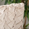 thumbnail image 3 of SAFAVIEH Merzer Overlay Accent Pillow, 18" x 18", Beige, 3 of 4