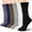 C-Multicolor, variant on Loritta Dress Socks Men Cushion Crew Socks Solid Casual Black Cotton Athletic Dress Socks for Men 6-Pack