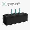 thumbnail image 6 of SONGMICS 43" Storage Ottoman Bench Folding Ottoman with Storage Chest Hold up to 660lb for Bedroom Living Room Black, 6 of 6