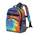 thumbnail image 2 of Colorful Tie Dye Pattern Backpack for School,Cute School Bag,Schoolbag with Adjustable Shoulder Straps & Padded Back,15.25"x11.5"x5.25", 2 of 5