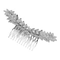 thumbnail image 4 of Wedding Leaves Metal Hair Comb Slide Clip Findings Bridal Hair Jewelry, 4 of 7