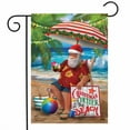 thumbnail image 2 of Briarwood Lane Beach Time Santa Christmas Garden Flag, 2 of 4