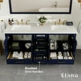 thumbnail image 4 of Eviva Aberdeen 72"W x 22"D Blue Double Sink Bathroom Vanity with White Carrara Quartz Countertop and Undermount Porcelain Sinks, 4 of 10