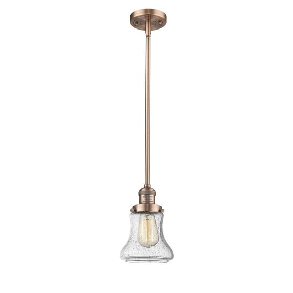 201S-AC-G194-LED-Innovations Lighting-Bellmont-3.5W 1 LED Mini Pendant in Industrial Style-6.5 Inches Wide by 10 Inches High Antique Copper Finish