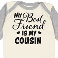 thumbnail image 4 of Inktastic My Best Friend is My Cousin with Hearts Boys or Girls Long Sleeve Baby Bodysuit, 4 of 5