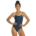 thumbnail image 5 of Sporti Solid Piped Thin Strap One Piece Swimsuit, High Cut, Unpadded, Athletic (Women’s), 5 of 12