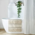 thumbnail image 4 of Woven Texture Stripe Bath Rug 22x58 Inches Natural, INK+IVY Asher Boho Hand-Woven Bathroom Runner Rug, Non-Slip Latex Backing Machine Washable for Bathroom Decor, 4 of 11