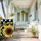 thumbnail image 3 of Bandera de jardín de arpillera con diseño de margaritas y girasoles, de doble cara, de 30 x 45 cm, ideal para decoración de exteriores, color negro (girasol), 3 of 6
