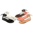 thumbnail image 5 of Journee Collection Womens Jess Ankle Wrap Low Block Heel Sandals, 5 of 6