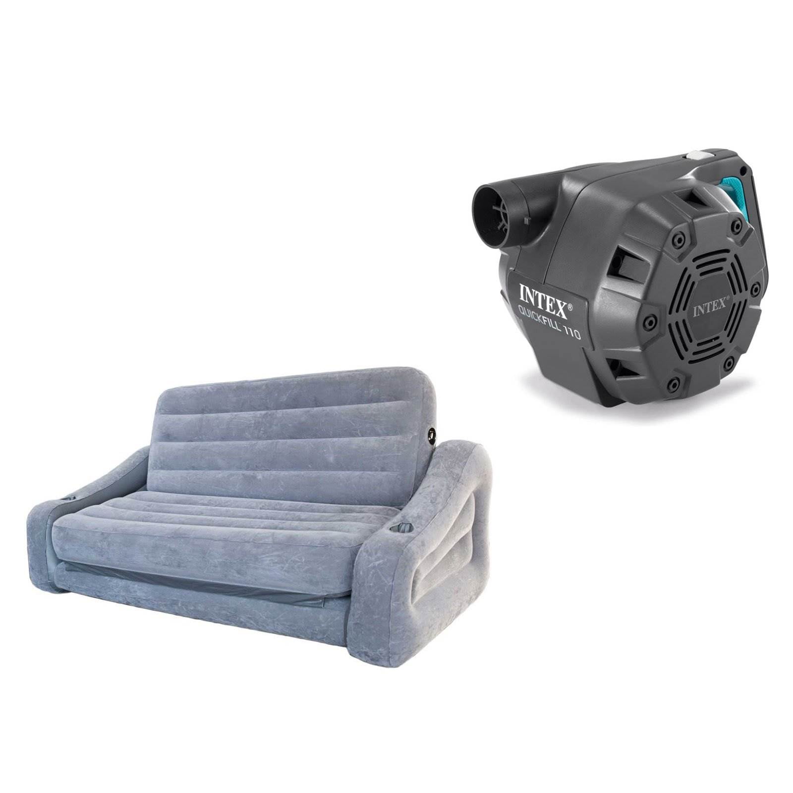 Intex Queen Inflatable Pull-Out Sofa Air Mattress & Intex ...
