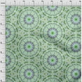 thumbnail image 4 of oneOone Cotton Cambric Green Fabric Mandala Sewing Material Print Fabric By The Yard 56 Inch Wide, 4 of 5