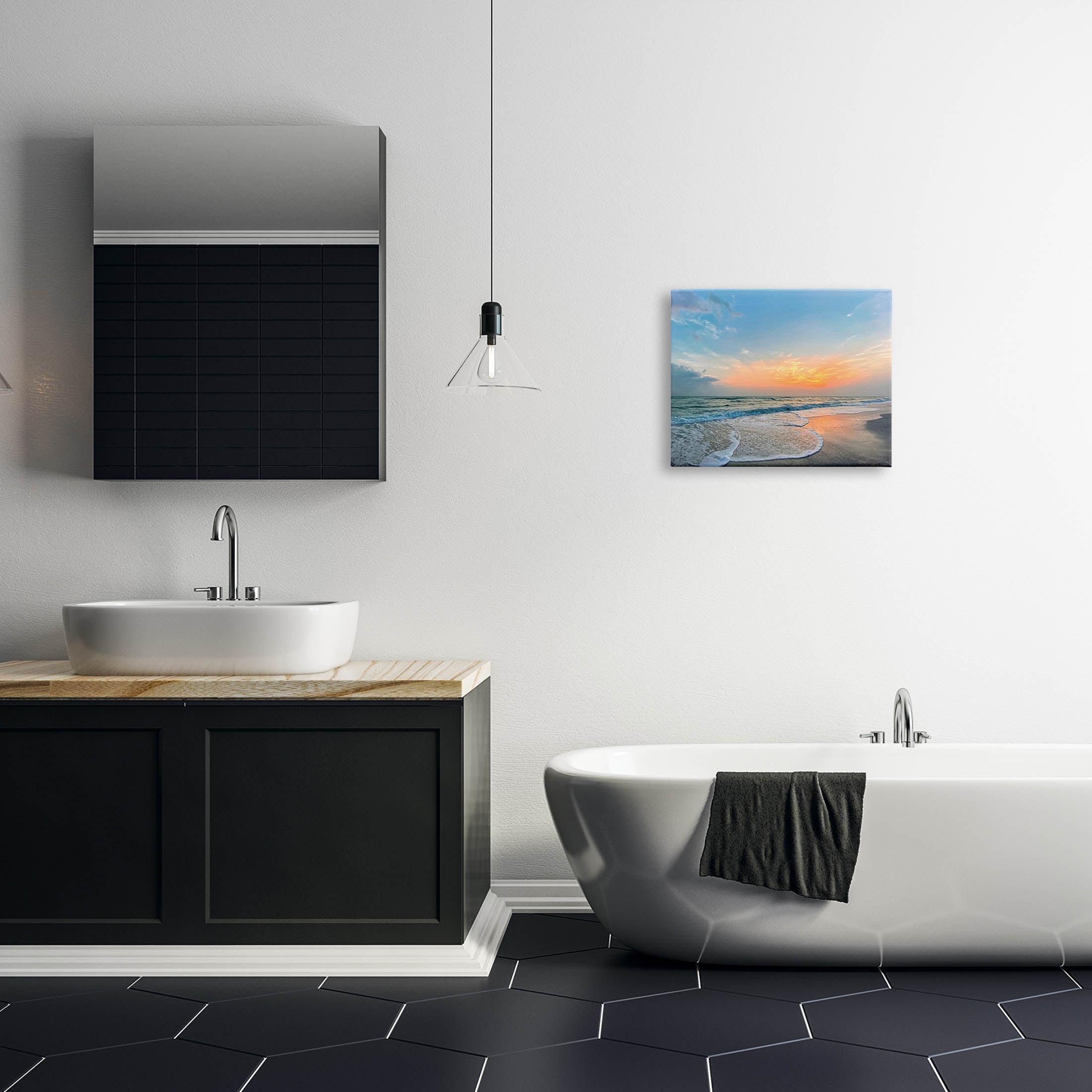 Stupell Industries Layered Beach Foam Sunrise Photograph Gallery Wrapped Canvas Print Wall Art, Design by Mary Lou Photography