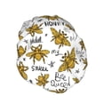 thumbnail image 2 of Easygdp Hohey Bee Golden2 Shower Caps for Women, Double Waterproof Layers Shower Cap, Quick Drying Bath Hair Cap Reusable, 2 of 9