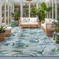 thumbnail image 2 of Large Area Rugs 6'x9', Green Blue Botanical Carpet Runner Indoor Outdoor Rugs Home Decor Aesthetic, Watercolor Vintage Leaves Non Slip Mats Washable Accent Rug for Living Room Bedroom, 2 of 8