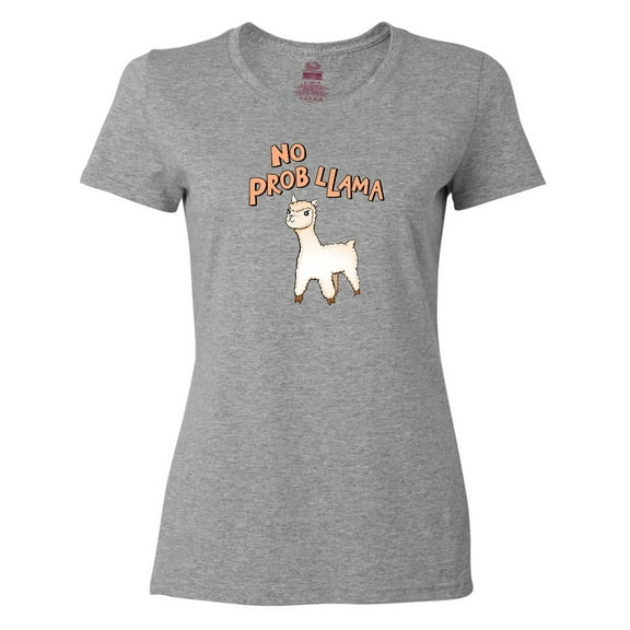 Inktastic No Prob Llama cute llama Women's T-Shirt