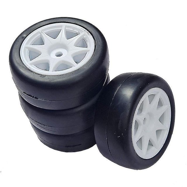 4 neumáticos de 58 mm, ruedas hexagonales de 12 mm con esponja para coche de derrape Rc