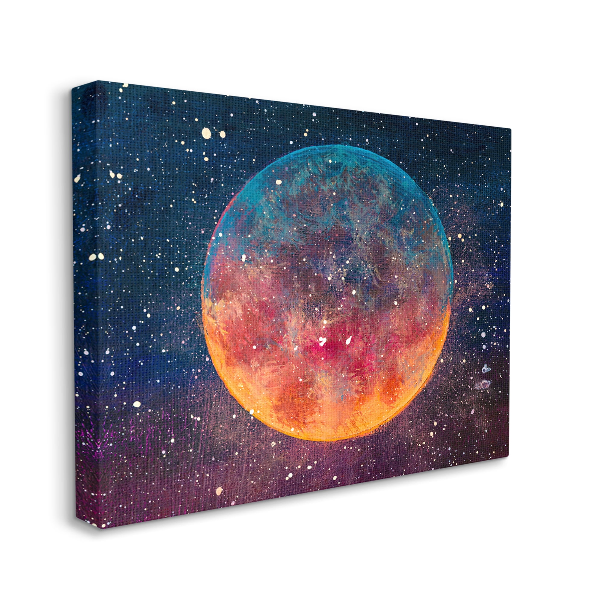 Stupell Industries Starry Night Planet Nature Painting Gallery Wrapped Canvas Print Wall Art, 48 x 36