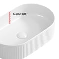thumbnail image 3 of TICOZE Oval 19" Vessel Sink – Above-Counter Bathroom Sink with High-Temperature Porcelain, Modern Vanity Sink Design for Vanity Bowl Sink Applications as a Ceramic Bathroom Sink, 3 of 7