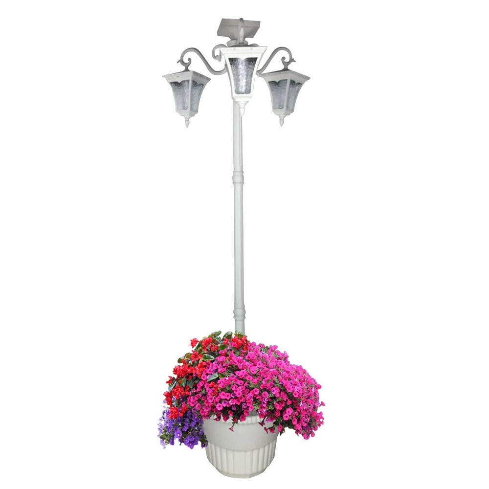 6.6 ft (79 in) Solar Lamp Post and Planter - 3 Heads ... 6.6 ft (79 in) Solar Lamp Post and Planter - 3 Heads ...