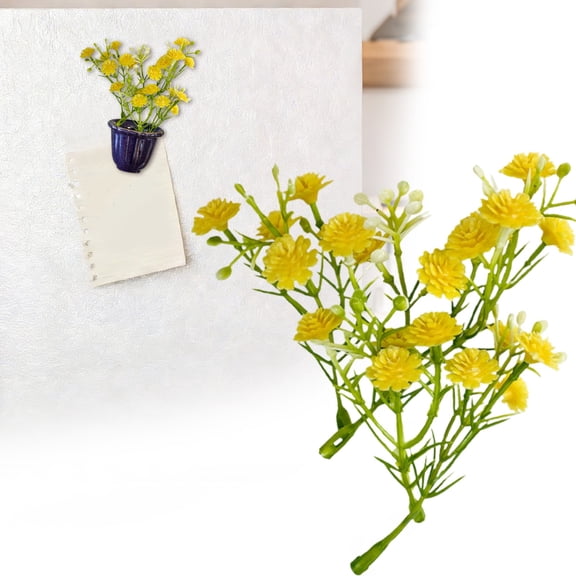 Under $3 Artificial Baby'S Breath Soft Glue Baby'S Breath For Living Room Vase Filler,Plastic Yellow (1Pc)