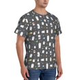 thumbnail image 2 of Bixox Men's Lovely Penguin Printed Short Sleeve Skinny Athletic T-Shirt, 2 of 6