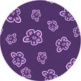 thumbnail image 1 of Ahgly Company Machine Washable Indoor Round Transitional Purple Iris Purple Area Rugs, 7' Round, 1 of 7