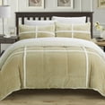 thumbnail image 5 of Chic Home Chloe 2 Piece Comforter Set Ultra Plush Micro Mink Sherpa Lined Bedding – Decorative Pillow Sham Included, Twin/Twin XL Silver, 5 of 6