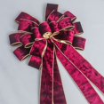 thumbnail image 6 of HongHeng Large Christmas Bow for Wreath, Velvet Bows for Front Door Wall Fence Decor, Gilt Edged Xmas Wreath Bow Tree Topper Bow for Winter Christmas Party Decoration Supplies, 6 of 6