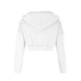 thumbnail image 4 of tarylea Hoodies for Women Full Zipper Sweatshirt Solid Color Long Sleeve Crop Tops Trendy Loose Athletic Tops Fall Casual Tops, 4 of 7