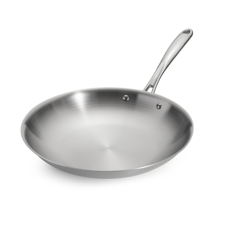 Tramontina 12-Inch Stainless Steel Tri-Ply Clad Saute Pan - Walmart.com Tramontina 12 Inch Stainless Steel Skillet