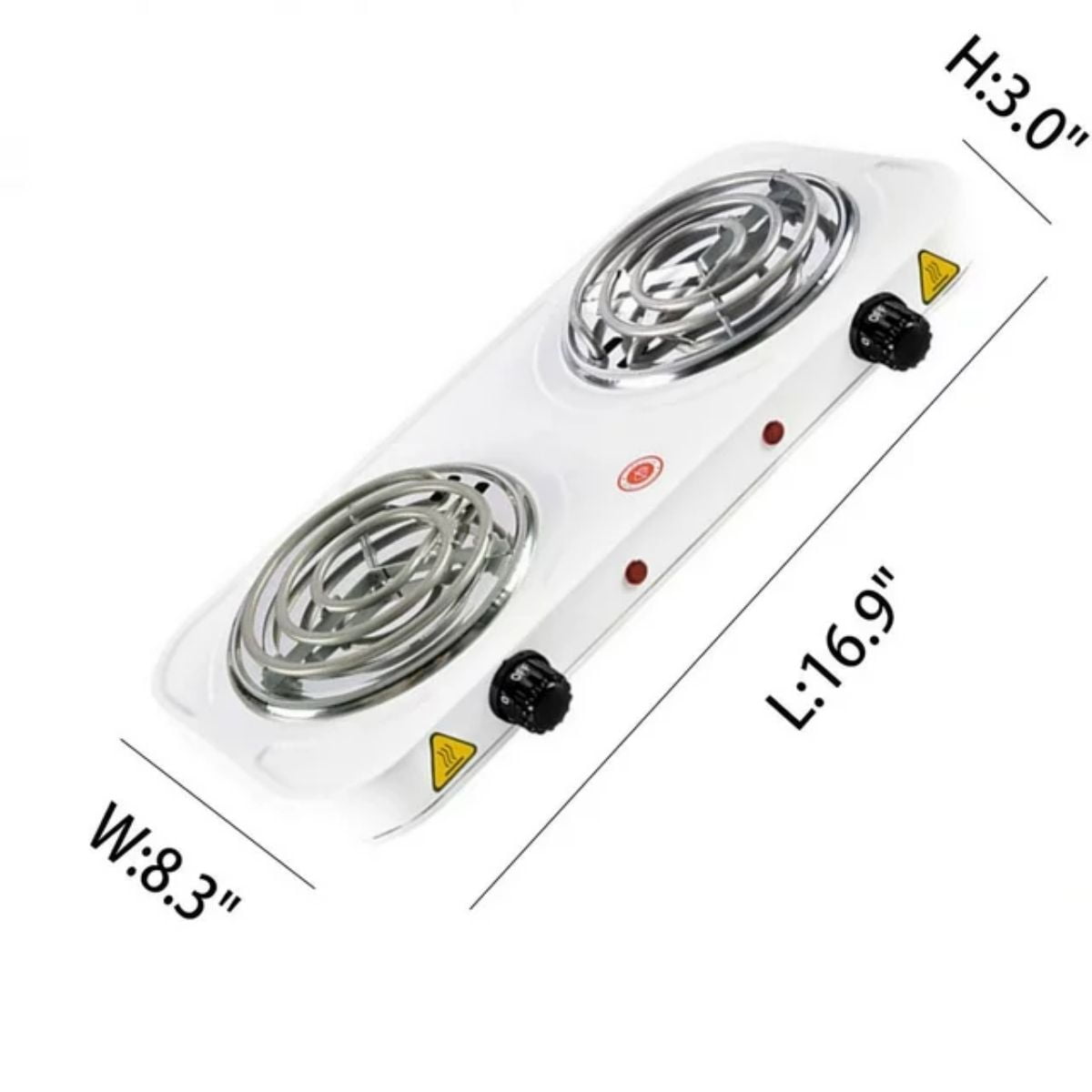 LUVCMFT Dual Burner Electric Hot Plate, 2000W Induction Stove, 110V Portable Electric Stove, Suitable For Home Camping Dorm Tabletop Cooking Stove (White, Style B)