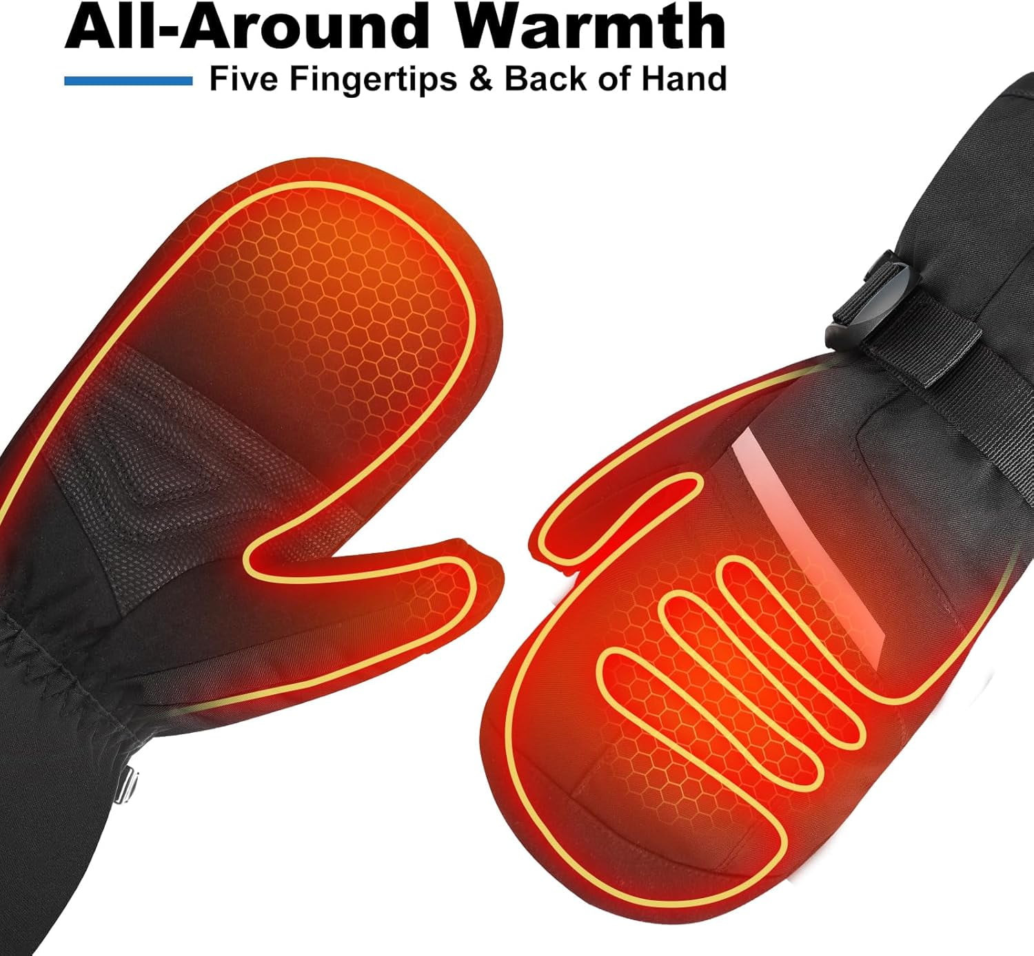 SAVIOR Heated Ski Gloves, Unisex Winter Skiing Gloves, 7.4V Battery Power Rechargeable Heating Glove for Women & Men Skiing, Snowboarding, Snowmobile, Outdoor Sports