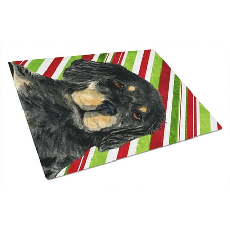 

Carolines Treasures SS4584LCB Gordon Setter Candy Cane Holiday Christmas Glass Cutting Board Large 12H x 16W