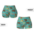 thumbnail image 5 of Fotbe Cute Animals Seamless Shorts, Womens Workout Shorts High Waist Stretch Booty Short for Gym/Yoga/Running/Biking-Large, 5 of 9