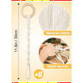 thumbnail image 4 of 6-Pack Plant Hanging Extender Wood Ring Hand Woven Flower Pot Rope Hanging Cotton Rope Garden Flower Pot, 4 of 8