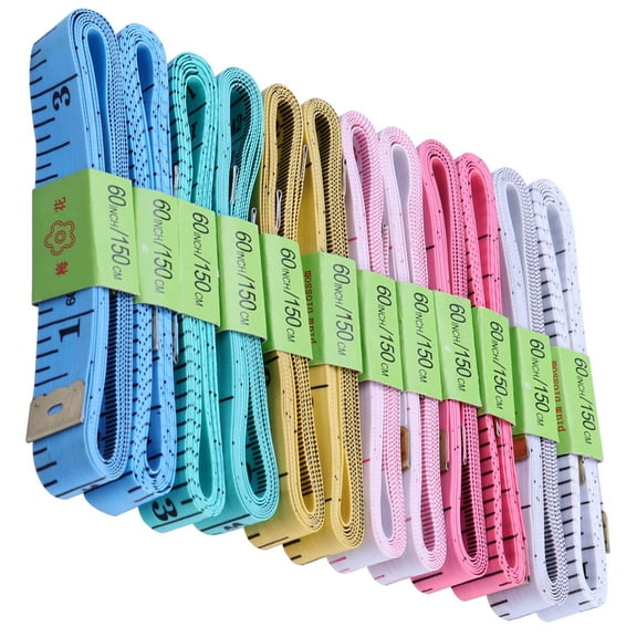 BESTOYARD Measuring Tape for Sewing Assorted Color Retractable Tape 12pcs