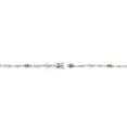 thumbnail image 4 of Gem Stone King 925 Sterling Silver Green Peridot and White Moissanite and Round White Lab Grown Diamond Tennis Bracelet for Women (3.04 Cttw, Gemstone Birthstone, Oval 6X4MM, 7.25 inches), 4 of 4